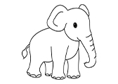 象Elephant110721自然环境动物线稿-棱猫教学课件资源创作素材分享