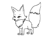 狐狸Fox111021自然环境动物线稿-棱猫教学课件资源创作素材分享