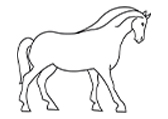 马Horse111221自然环境动物线稿-棱猫教学课件资源创作素材分享
