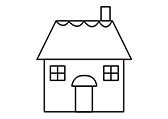 房屋House人类生活建筑场所线稿-课堂教案设计素材资源下载|棱猫
