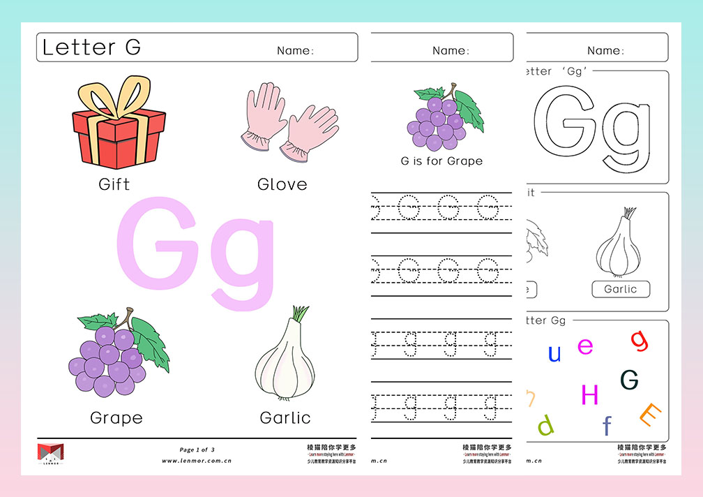 Letter G 认识字母G-棱猫|LENMOR-教学课件|教案学案|试题试卷|课堂练习-为教师提供优质教学资源下载网